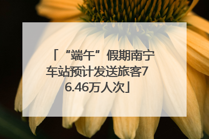 “端午”假期南宁车站预计发送旅客76.46万人次
