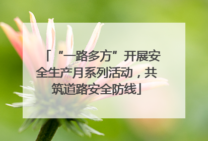“一路多方”开展安全生产月系列活动，共筑道路安全防线
