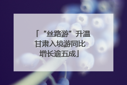 “丝路游”升温 甘肃入境游同比增长逾五成