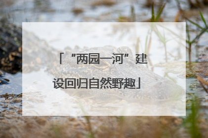 “两园一河”建设回归自然野趣