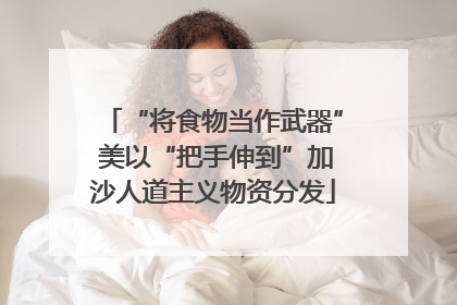 “将食物当作武器” 美以“把手伸到”加沙人道主义物资分发
