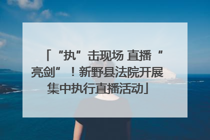 “执”击现场 直播“亮剑”！新野县法院开展集中执行直播活动