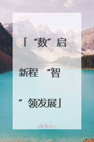“数”启新程 “智”领发展