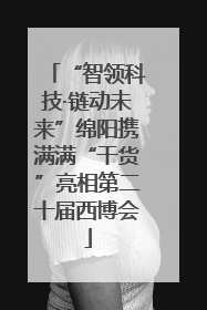 “智领科技·链动未来”绵阳携满满“干货”亮相第二十届西博会