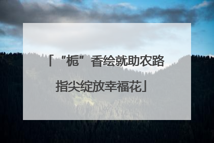 “栀”香绘就助农路 指尖绽放幸福花