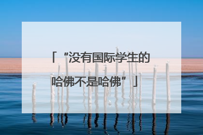 “没有国际学生的哈佛不是哈佛”