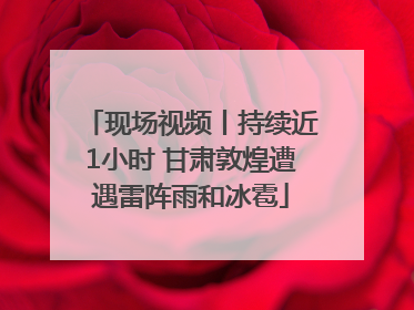 现场视频丨持续近1小时 甘肃敦煌遭遇雷阵雨和冰雹