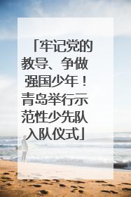牢记党的教导、争做强国少年！青岛举行示范性少先队入队仪式