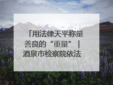 用法律天平称量善良的“重量”｜酒泉市检察院依法办理甘肃首例社区矫正对象见义勇为减刑案