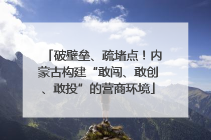 破壁垒、疏堵点！内蒙古构建“敢闯、敢创、敢投”的营商环境