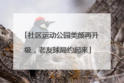 社区运动公园美颜再升级，老友球局约起来