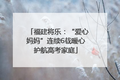 福建将乐：“爱心妈妈”连续6载暖心护航高考家庭