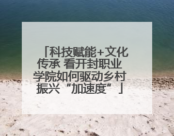 科技赋能+文化传承 看开封职业学院如何驱动乡村振兴“加速度”
