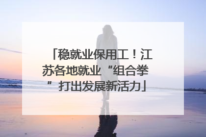 稳就业保用工！江苏各地就业“组合拳”打出发展新活力