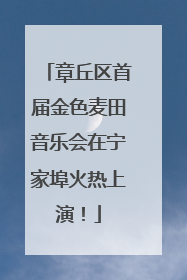 章丘区首届金色麦田音乐会在宁家埠火热上演！
