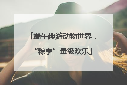 端午趣游动物世界，“粽享”量级欢乐