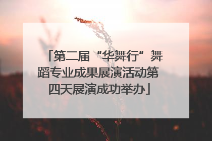 第二届“华舞行”舞蹈专业成果展演活动第四天展演成功举办