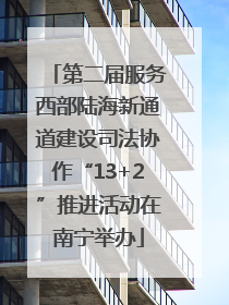第二届服务西部陆海新通道建设司法协作“13+2”推进活动在南宁举办
