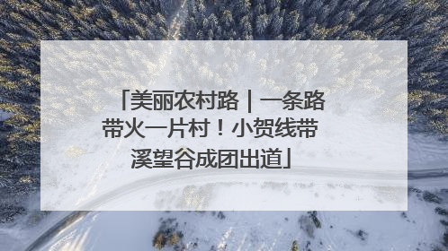 美丽农村路｜一条路带火一片村！小贺线带溪望谷成团出道