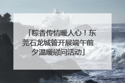 粽香传情暖人心！东莞石龙城管开展端午前夕温暖慰问活动