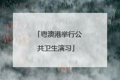 粤澳港举行公共卫生演习