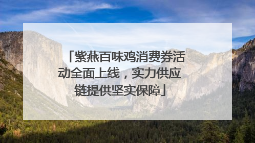 紫燕百味鸡消费券活动全面上线，实力供应链提供坚实保障
