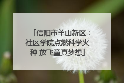 信阳市羊山新区：社区学院点燃科学火种 放飞童真梦想