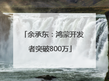 余承东：鸿蒙开发者突破800万