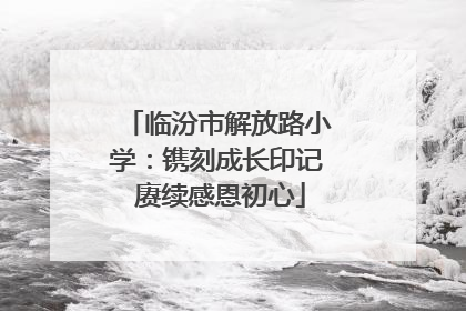 临汾市解放路小学：镌刻成长印记 赓续感恩初心