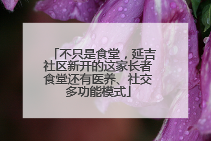 不只是食堂，延吉社区新开的这家长者食堂还有医养、社交多功能模式