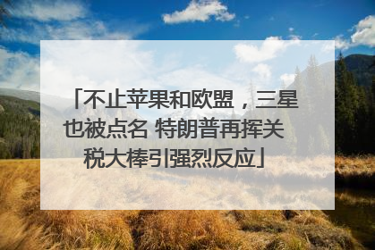 不止苹果和欧盟，三星也被点名 特朗普再挥关税大棒引强烈反应