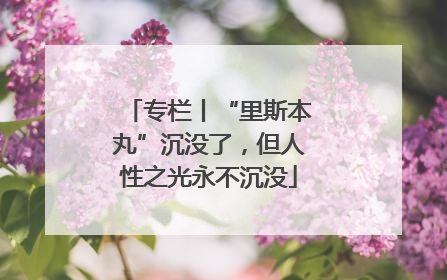 专栏丨“里斯本丸”沉没了，但人性之光永不沉没