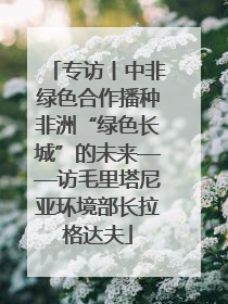 专访丨中非绿色合作播种非洲“绿色长城”的未来——访毛里塔尼亚环境部长拉格达夫