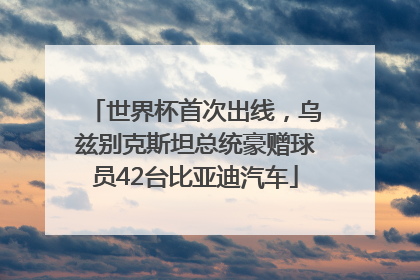 世界杯首次出线，乌兹别克斯坦总统豪赠球员42台比亚迪汽车