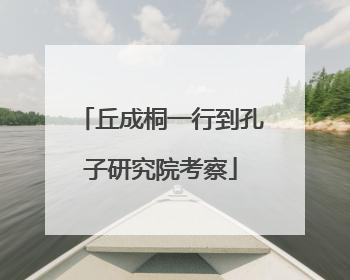 丘成桐一行到孔子研究院考察