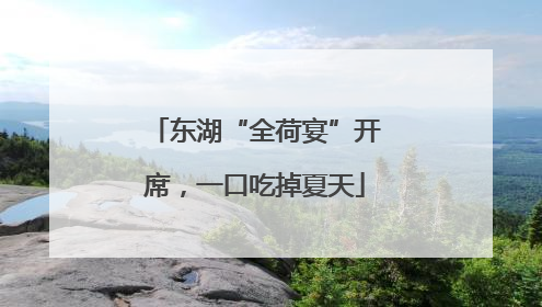 东湖“全荷宴”开席，一口吃掉夏天