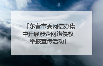 东营市委网信办集中开展涉企网络侵权举报宣传活动