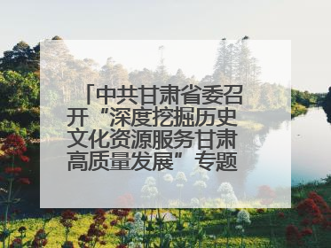 中共甘肃省委召开“深度挖掘历史文化资源服务甘肃高质量发展”专题协商座谈会 胡昌升主持并讲话