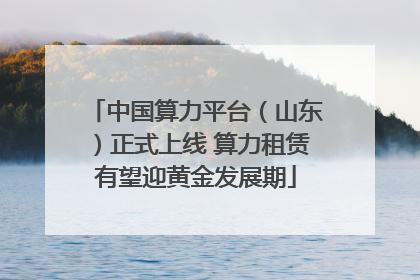 中国算力平台（山东）正式上线 算力租赁有望迎黄金发展期