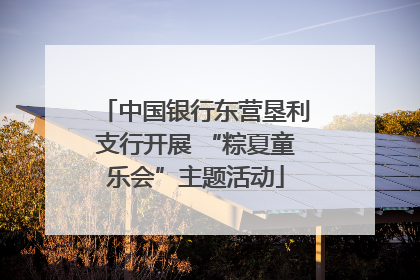 中国银行东营垦利支行开展 “粽夏童乐会”主题活动