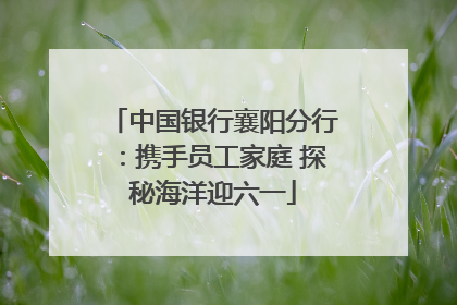 中国银行襄阳分行：携手员工家庭 探秘海洋迎六一
