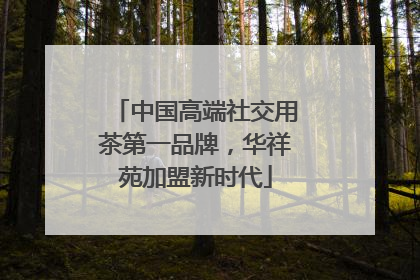 中国高端社交用茶第一品牌，华祥苑加盟新时代