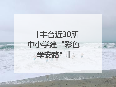 丰台近30所中小学建“彩色学安路”