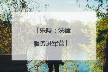 乐陵：法律服务进军营
