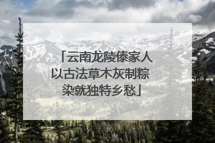 云南龙陵傣家人以古法草木灰制粽 染就独特乡愁