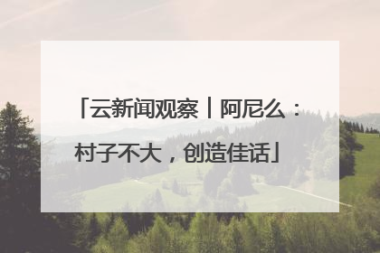 云新闻观察︱阿尼么：村子不大，创造佳话