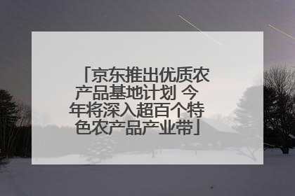 京东推出优质农产品基地计划 今年将深入超百个特色农产品产业带