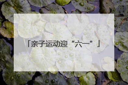 亲子运动迎“六一”