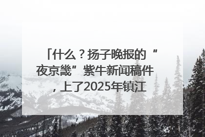 什么？扬子晚报的“夜京畿”紫牛新闻稿件，上了2025年镇江中考模拟卷！