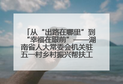 从“出路在哪里”到“幸福在眼前”——湖南省人大常委会机关驻五一村乡村振兴帮扶工作队书写振兴答卷